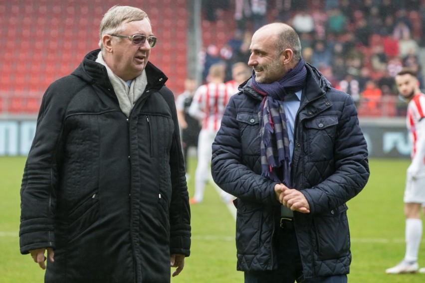 Janusz Filipiak, prezes i właściciel Cracovii oraz trener i...