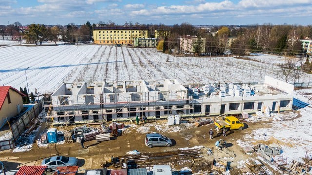 Tak obecnie wygląda plac budowy przy ulicy Lubelskiej w Sandomierzu.