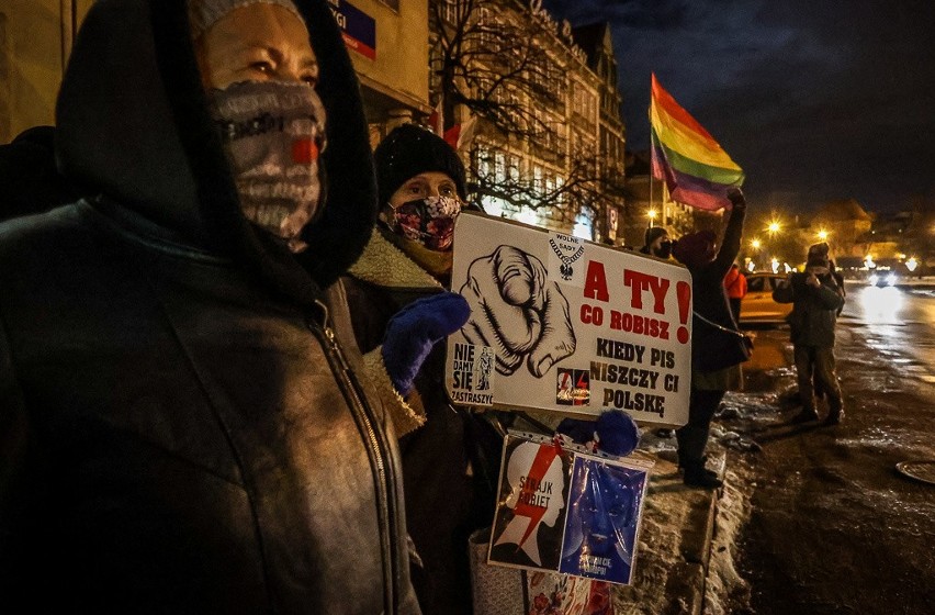 Protest w sprawie aborcji w Gdańsku 28.01.2021