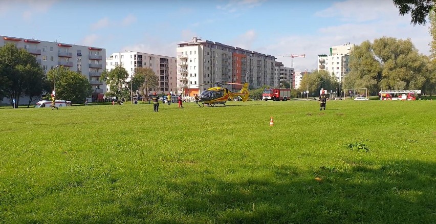 Kraków. Do wypadku doszło na ul. Marchołta na Prądniku...