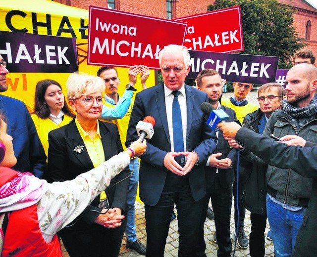 Jarosław Gowin udzielił poparcia startującej do Sejmu Iwonie Michałek oraz ubiegającemu się o miejsce w Senacie Zbigniewowi Rasielewskiemu