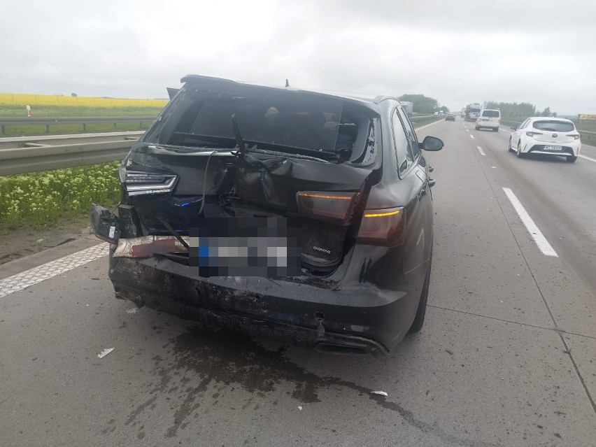Wypadek dwóch samochodów na A4 pod Wrocławiem. Duże...