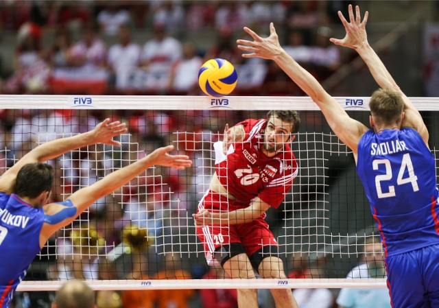 29.05.2015 gdansk / sopothala widowiskowo sportowa ergo arena fivb liga swiatowa 2015mecz : polska - rosjapierwszy mecz rundy kwalifikacyjnejn/z mateusz mika (20) fot. karolina misztal/polska pressdziennik baltycki