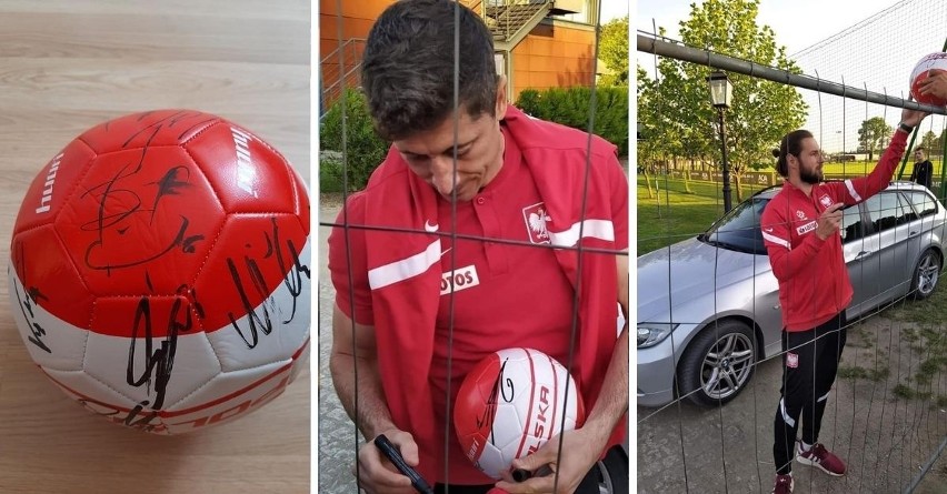 Piłka z autografami naszej kadry na licytacji dla Ingi. Podpisali się m.in. Lewandowski, Krychowiak, Szczęsny. 