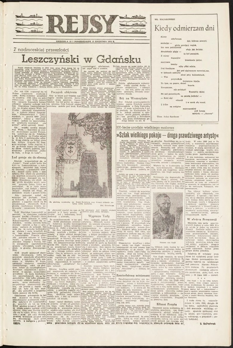 Archiwalne Rejsy: Magazyn Rejsy z kwietnia, maja i czerwca 1953 r. [ZDJĘCIA, PDF-Y]