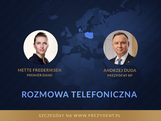 Andrzej Duda rozmawiał z premier Danii o przyznaniu Ukrainie statusu kandydata do Unii Europejskiej