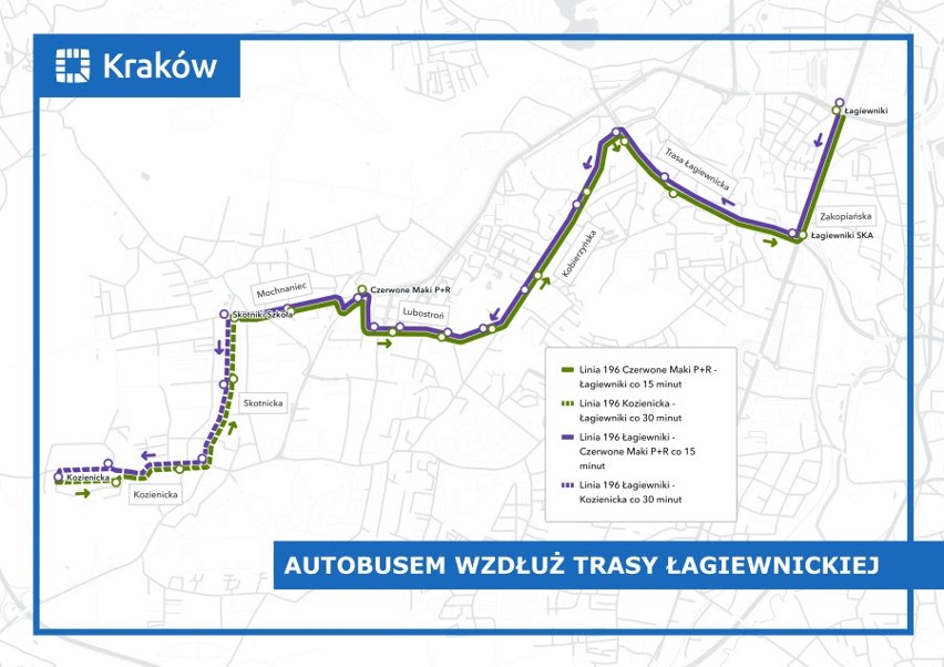 Kraków. Przez Trasę Łagiewnicką pojedzie wkrótce nowa linia autobusowa nr 196. Pojawi się tam również linia nocna