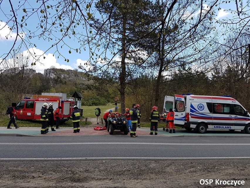 Młody mężczyzna spadł ze skały na Górze Zborów w czasie...