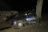 Śmiertelny wypadek w Łasku. Młody mężczyzna rozbił się na drzewie [ZDJĘCIA+FILM]
