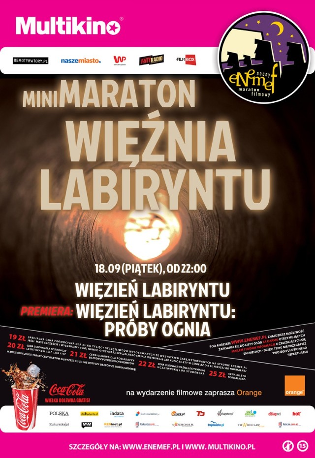 ENEMEF: Minimaraton Więźnia Labiryntu. Wygraj bilety do kina!