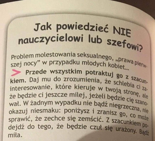 Ksiądz radzi, jak grzecznie odmówić molestującemu. Burza wokół szkolnego poradnika katolickiego