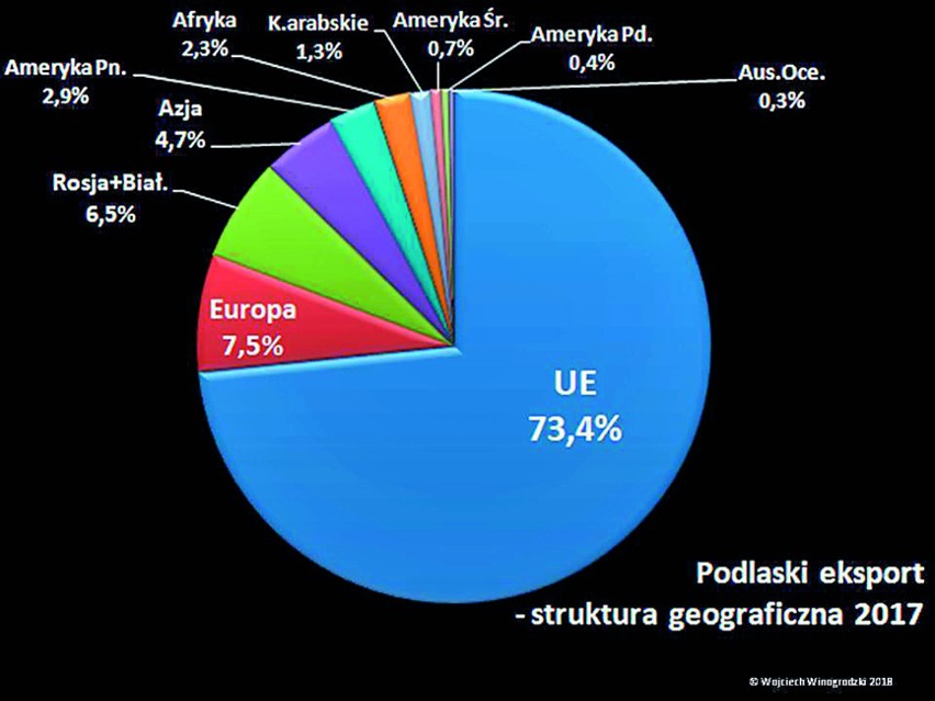 Niezwykle interesująca jest geografia naszego eksportu (rys....