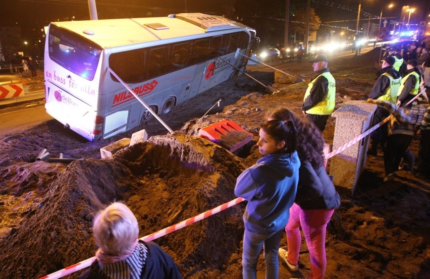 Czwartkowy wypadek autokaru w Gdyni