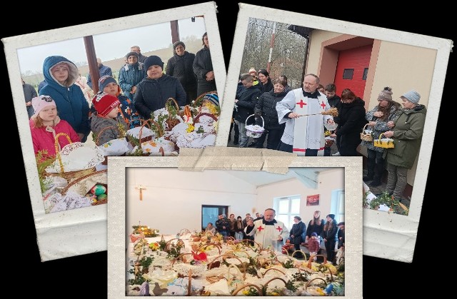 Święcenie pokarmów w należących do parafii w Skalbmierzu miejscowościach Szczekarzów, Boszczynek i Baranów