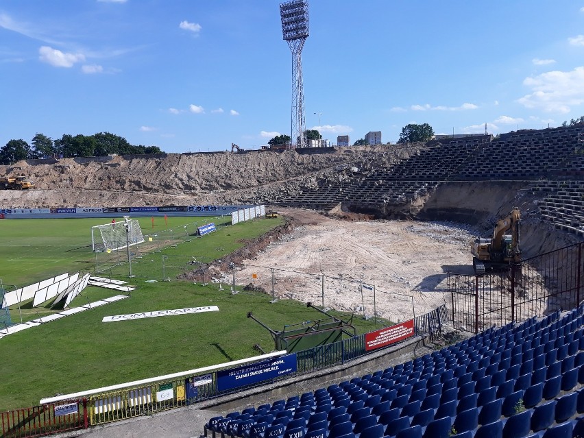 Budowa nowego stadionu Pogoni Szczecin - stan na 18 czerwca.