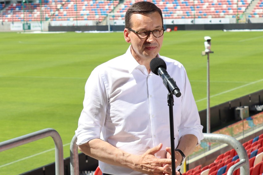 Premier Mateusz Morawiecki odwiedził dzisiaj stadion Górnika...