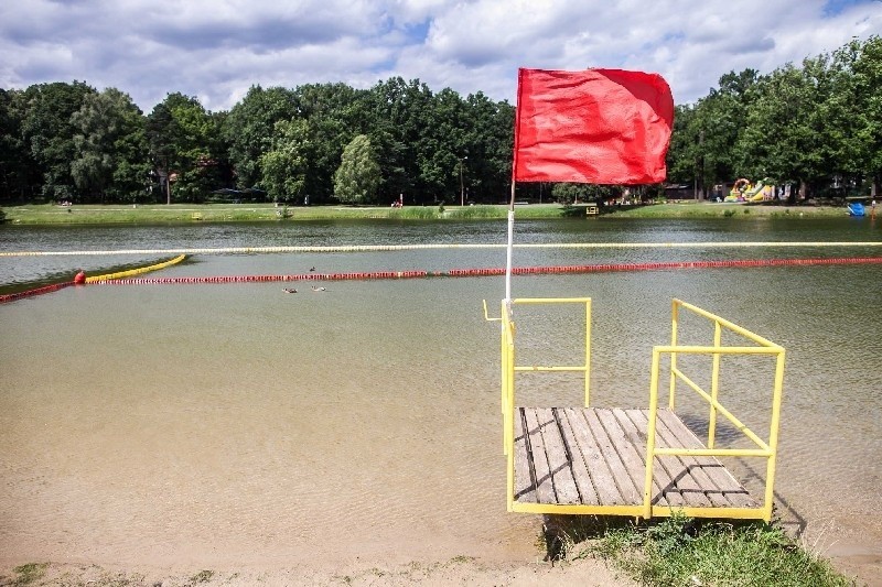 Czerwona flaga oznacza zakaz kąpieli