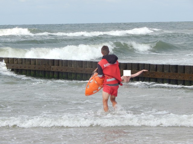 Incydent na plaży w Ustce