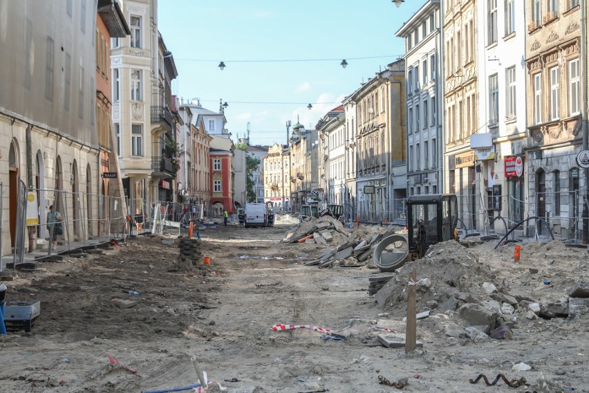 Kraków. Co słychać na przebudowywanej ul. Krakowskiej