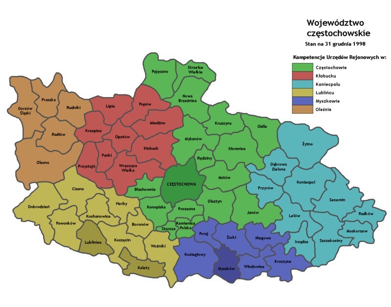 Dawne województwo częstochowskie i pomysły na jego nowy...