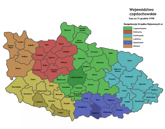 Dawne województwo częstochowskie i pomysły na jego nowy kształt