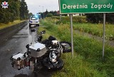 Biłgoraj. Motocyklista wpadł w poślizg na moście. Zabrał go śmigłowiec LPR