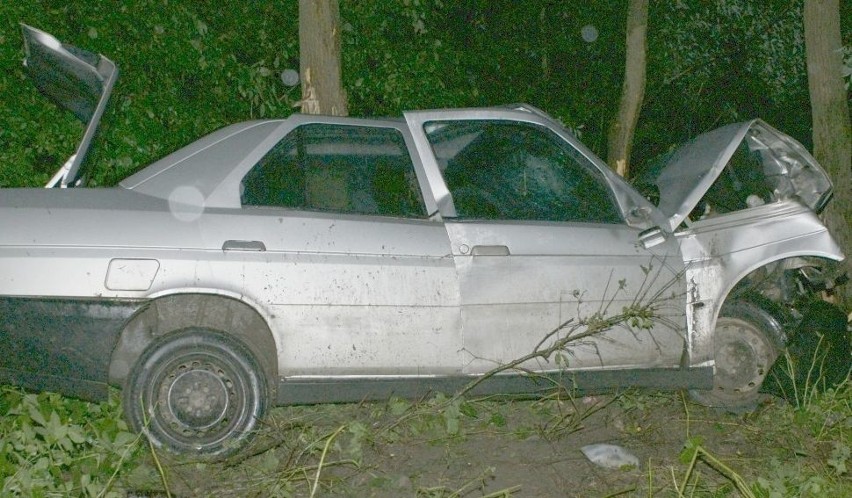 Zniszczony samochód po wypadku