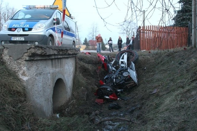 Śmiertelny wypadek motocyklisty