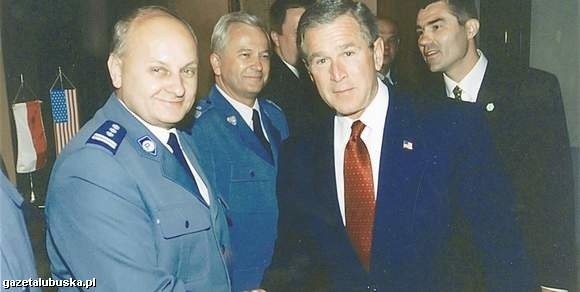 Bogdan Klimek z prezydentem Georgem Bushem.