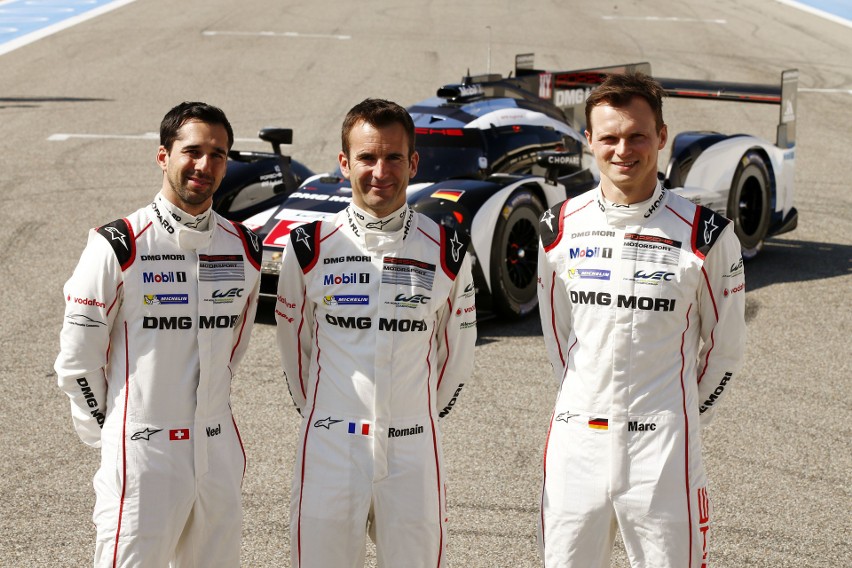 Zespół Porsche: Brendon Hartley, Timo Bernhard, Mark Webber...