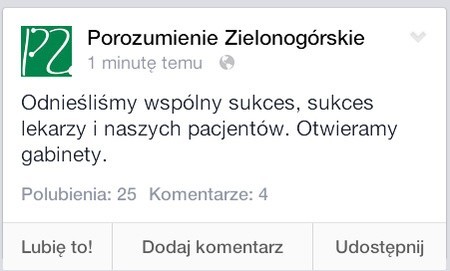 Porozumienie Zielonogórskie: Lekarze otworzą dziś gabinety [SZCZEGÓŁY POROZUMIENIA]