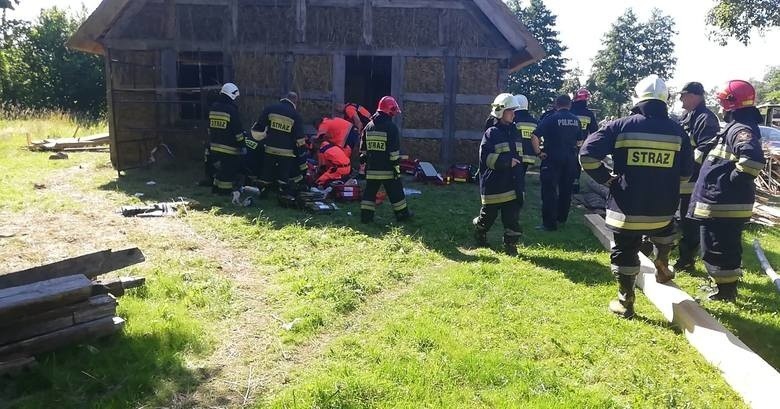 Wypadek w Czystej. Obaj mężczyźni przebywają w słupskim...