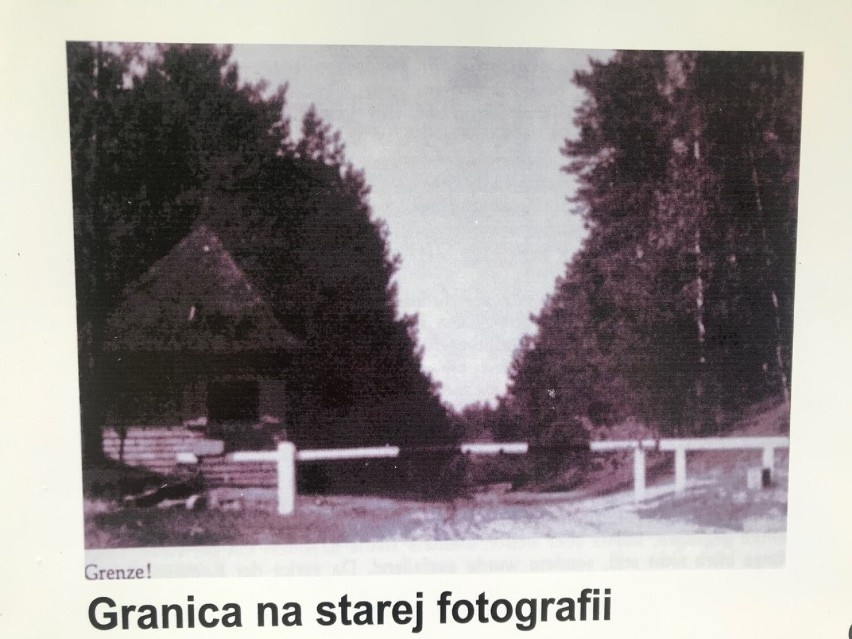 Granica polsko - niemiecja na starej fotografii.