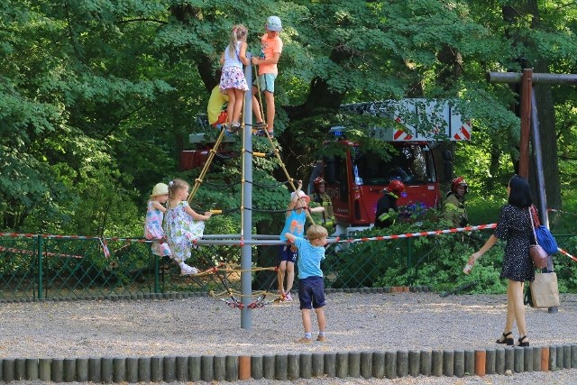 Strażacy musieli pilnie interweniować na placu zabaw we wrocławskim parku. Usłyszeli w słuchawce, że może jutro... pozostało użycie siły