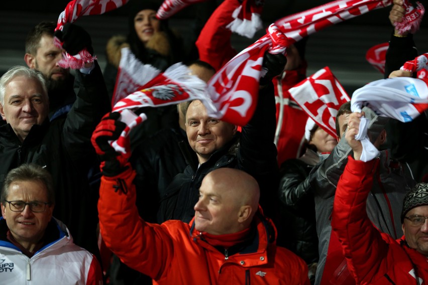 21.01.2018 Zakopane, prezydent Andrzej Duda podczas konkursu...