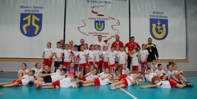 Trening pokazowy szkółki Champions Handball Academy w Pińczowie.