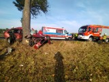 Groźny wypadek w Wizanach. Śmigłowiec LPR zabrał kierowcę [ZDJĘCIA]