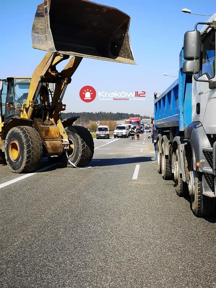 Wypadek na A4 spodował dziś duże korki na obwodnicy Krakowa