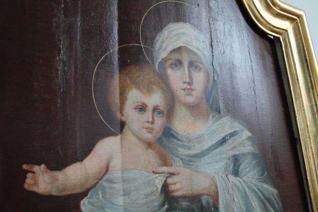 Ikona Matki Bożej z Dzieciątkiem autorstwa Grzegorza Kuźniewicza.