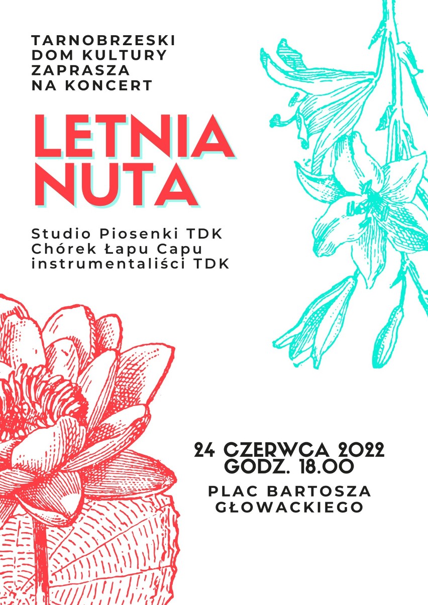 Koncert "Letnia nuta" w piątek na placu Bartosza Głowackiego w Tarnobrzegu