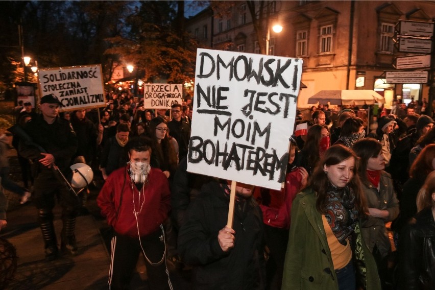 Kraków demonstracja antyfaszystowska Antifa