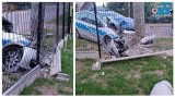 Groźny wypadek z udziałem radiowozu pod Goleniowem. Dwóch policjantów poszkodowanych 
