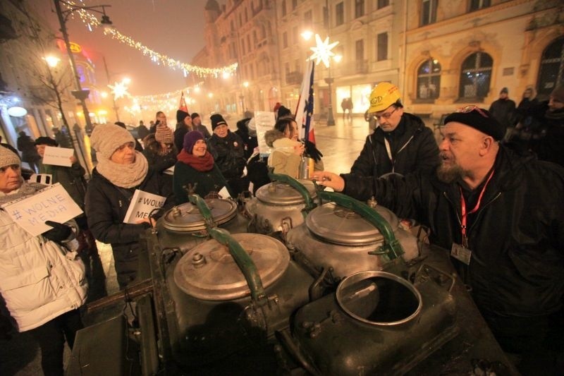 Protest w Łodzi