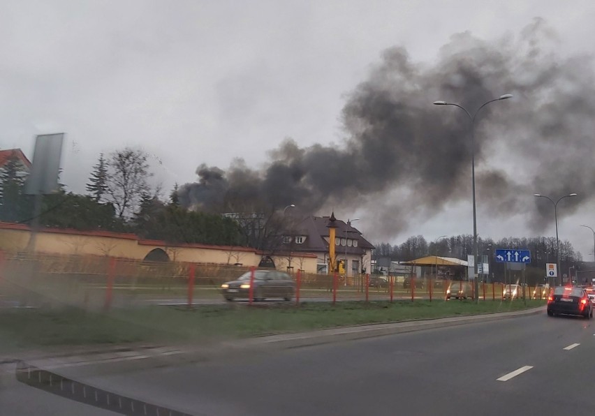 Pożar na terenie MPO w Białymstoku