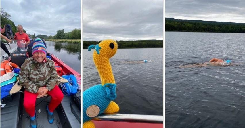  Piotr Biankowski z Rumi rozpoczął próbę przepłynięcia jeziora Loch Ness! ZDJĘCIA