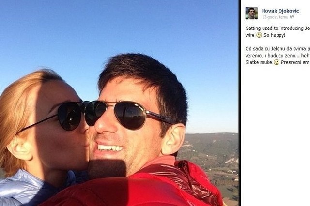 Jelena Ristic i Novak Djokovic (fot. screen z Facebook.com)