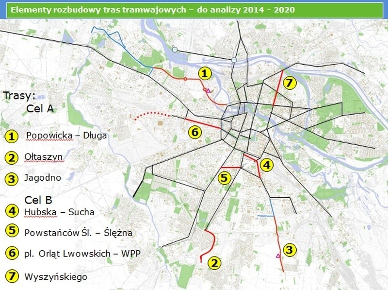 Nowe linie tramwajowe i kolejowe, a potem metro. Zobacz plany miasta [MAPY]