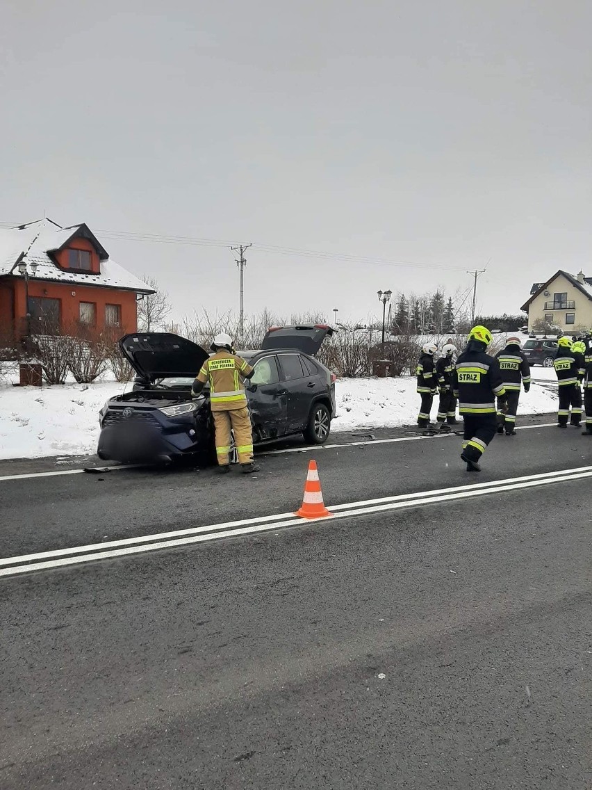 Wypadek w Woli Więcławskiej w gminie Michałowice