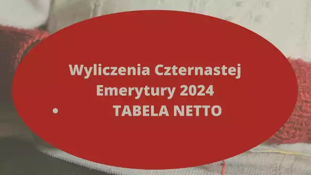 Zobaczcie tabelę netto wypłat Czternastej Emerytury według obecnego prawa - wyliczenia na kolejnych slajdach.