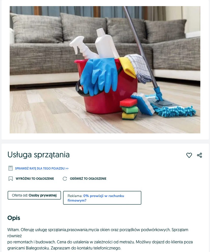 Sprzątanie mieszkań w Białymstoku. Zobacz najlepsze oferty na OLX! [OFERTY] (zdjęcia) 4.12.2020